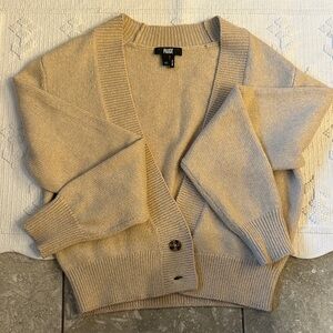 PAIGE Women's Beige Cardigan Sweater
